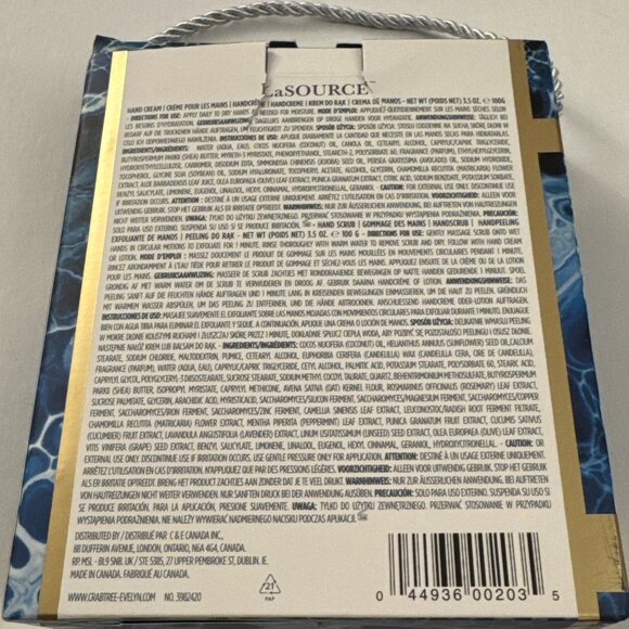 Crabtree & Evelyn La Source Hand Therapy & Hand Scrub Gift set 3.5 Oz New BB16 - Picture 4 of 5